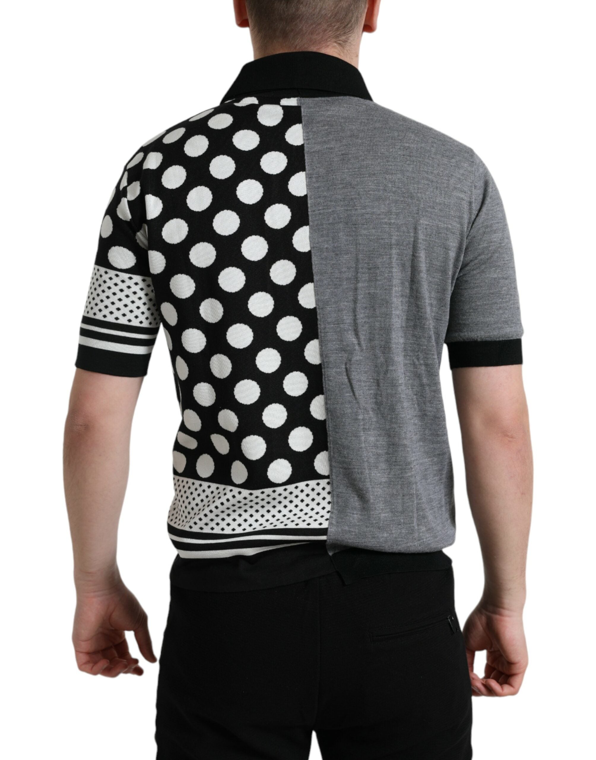 Schwarz Weiß Jumper Cardigan Polo Pullover
