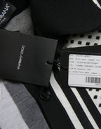 Black White Jumper Cardigan Polo Sweater