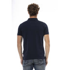 Blue Cotton Polo Shirt