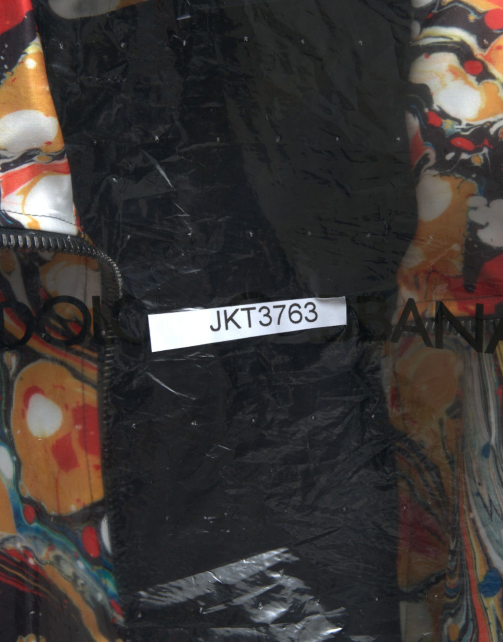 Mehrfarbige abstrakte Bomberjacke aus Polyester