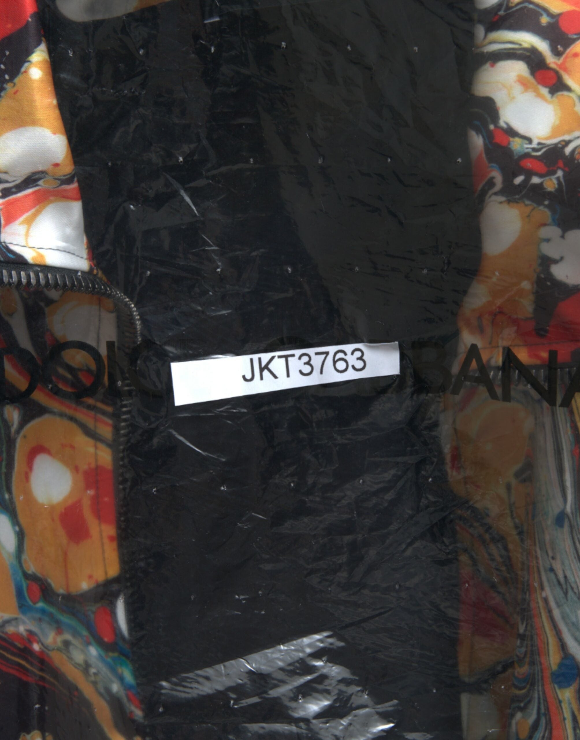 Mehrfarbige abstrakte Bomberjacke aus Polyester