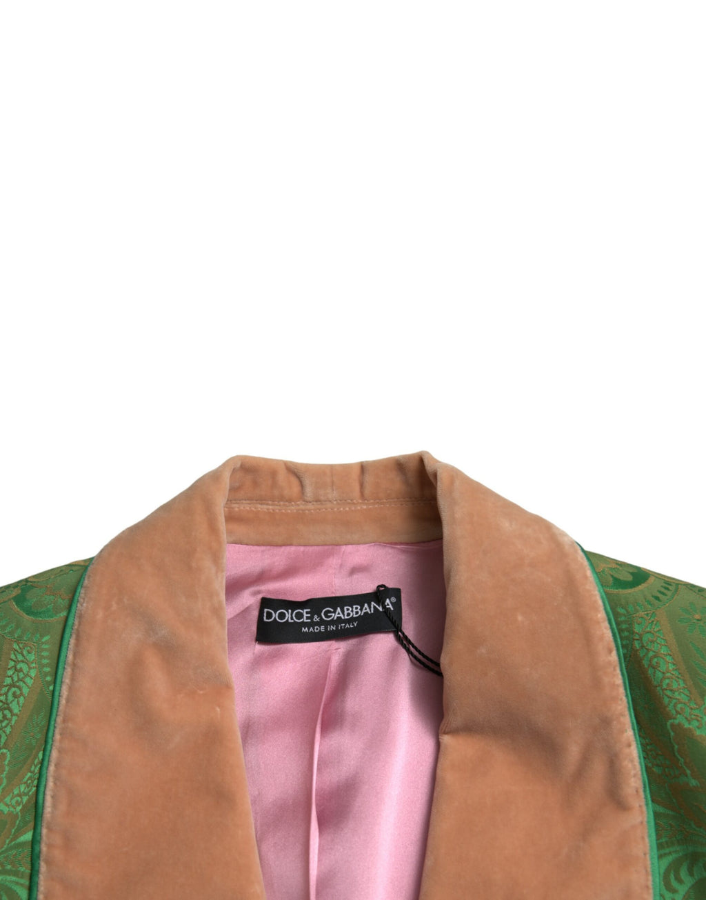 Grüne zweireihige Jacke im Blumenmuster