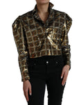 Mehrfarbige Pailletten-Kurzjacke aus Polyester