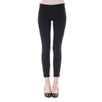Schwarze Skinny-Hose für Damen aus Polyester