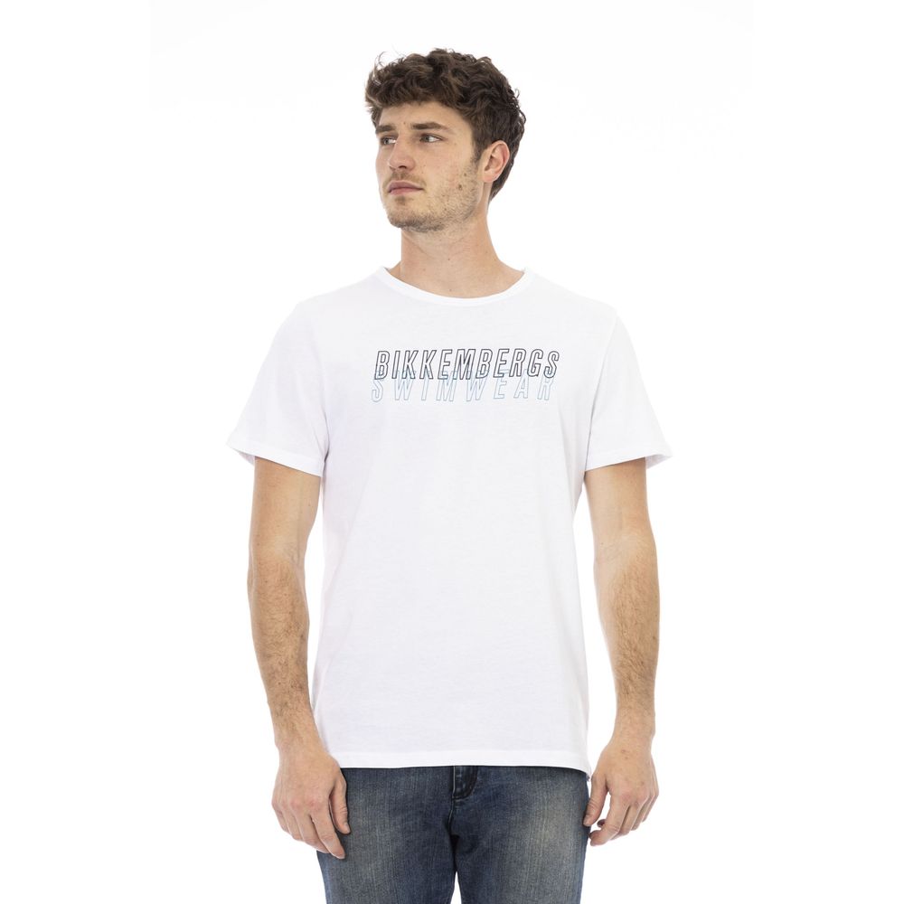 Weißes Baumwoll T-Shirt für Herren