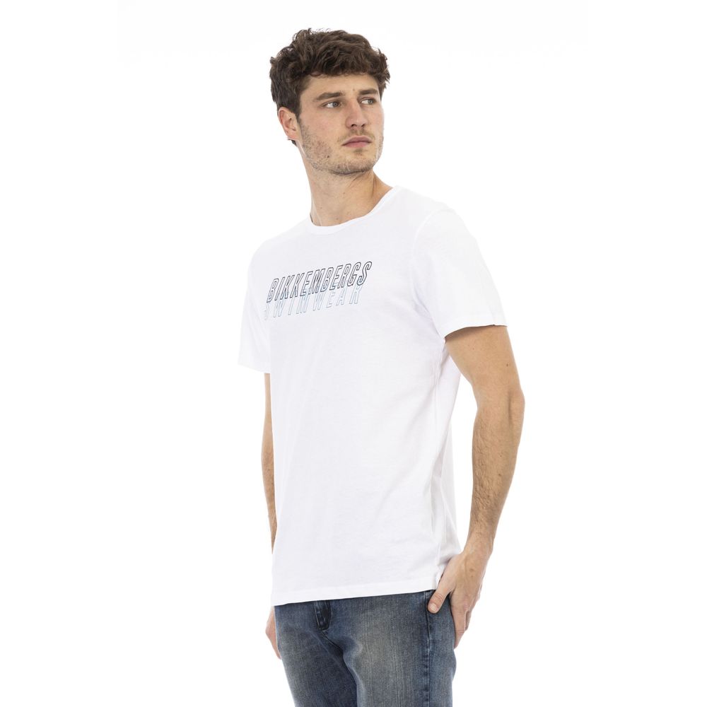 Weißes Baumwoll T-Shirt für Herren