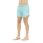 Hellblaue Herren-Badehose aus Polyester