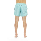 Hellblaue Herren-Badehose aus Polyester