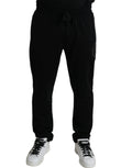 Schwarze DG-Logo Skinny Jogger Sweatpants Hose