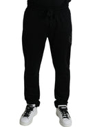 Schwarze DG-Logo Skinny Jogger Sweatpants Hose