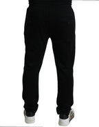 Schwarze DG-Logo Skinny Jogger Sweatpants Hose
