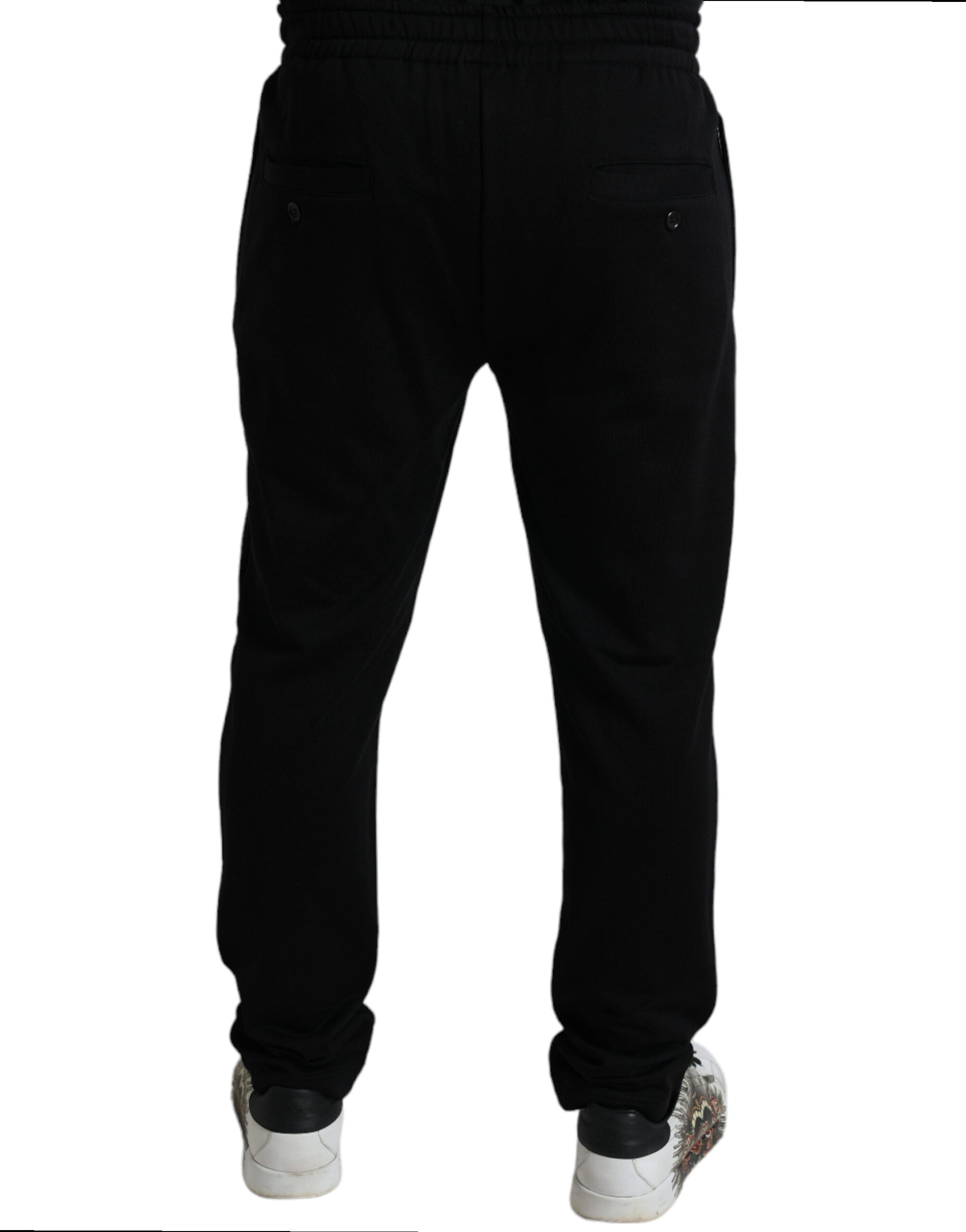 Schwarze DG-Logo Skinny Jogger Sweatpants Hose
