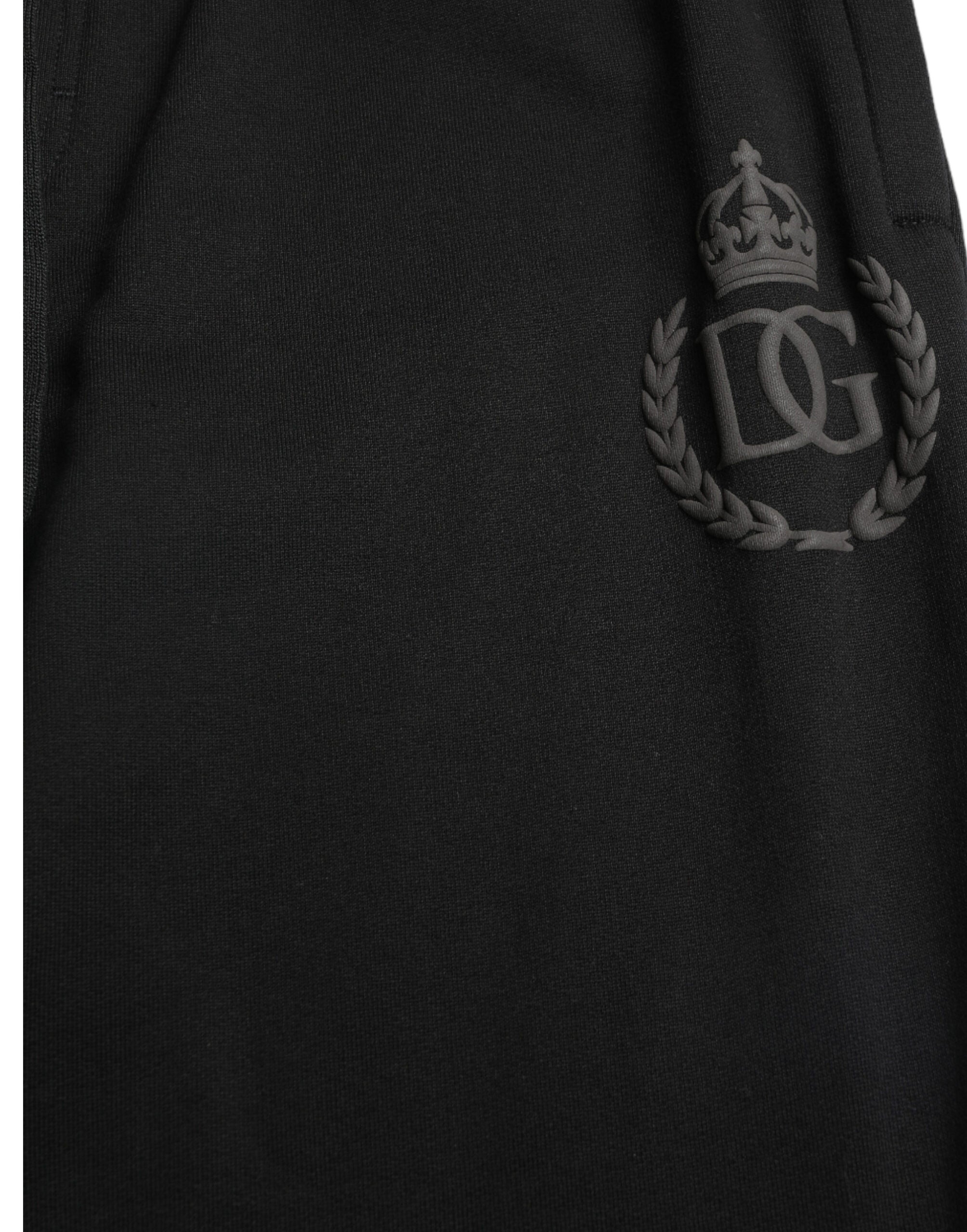 Schwarze DG-Logo Skinny Jogger Sweatpants Hose