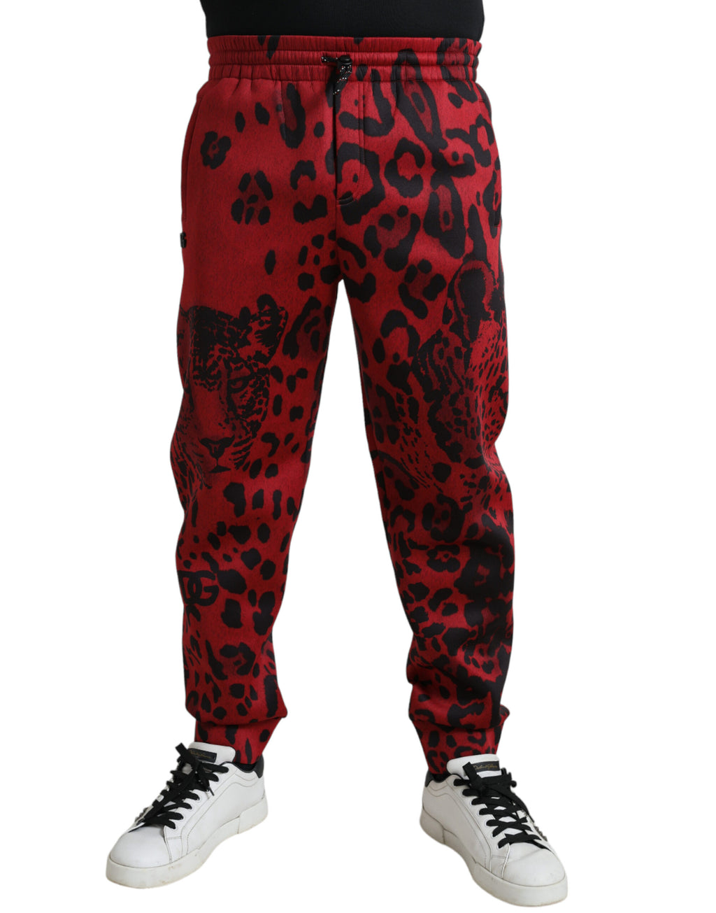 Red Black Leopard Stretch Jogger Hose