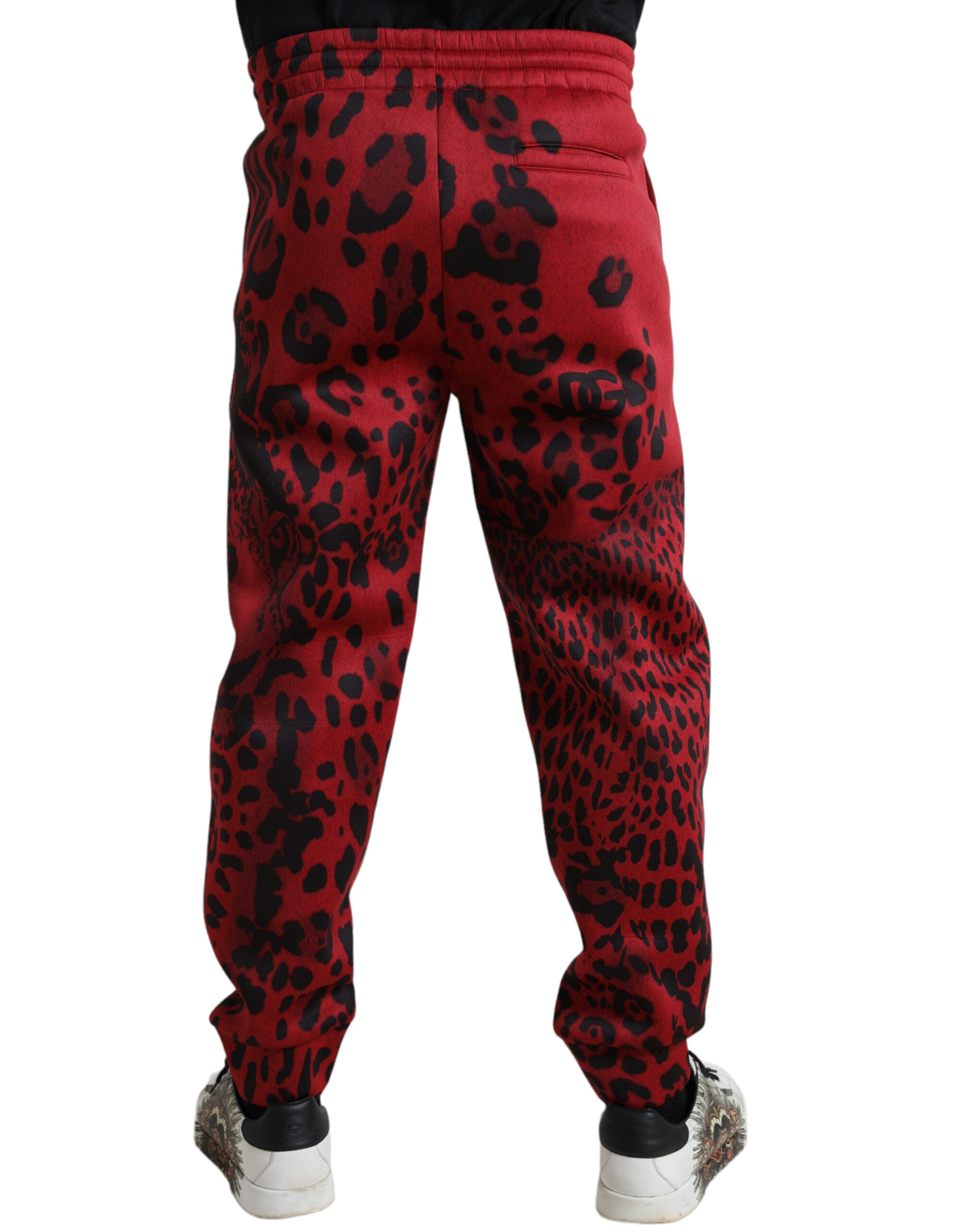 Red Black Leopard Stretch Jogger Hose
