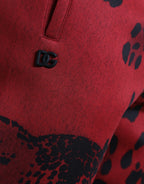 Red Black Leopard Stretch Jogger Hose
