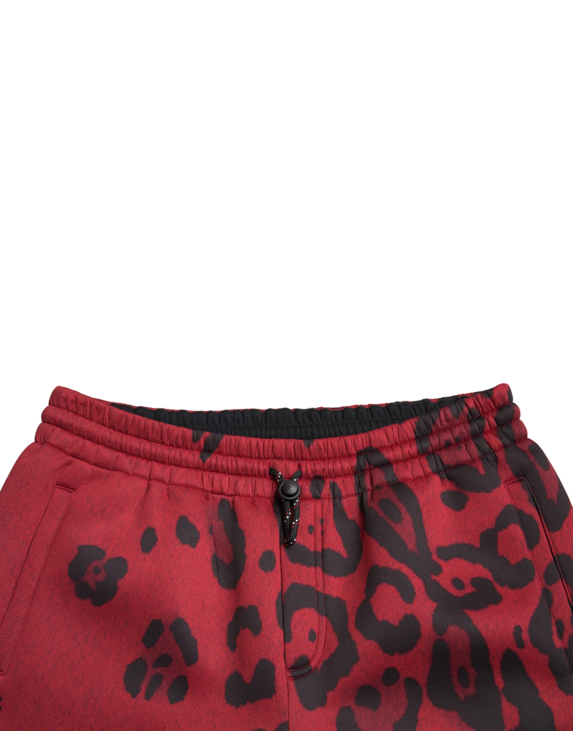 Red Black Leopard Stretch Jogger Hose