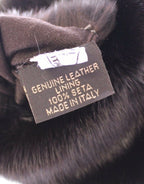 Lila Nerzfell Ziegenveloursleder Handschuhe