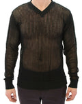 Dunkelgrüner Runway Netzpullover