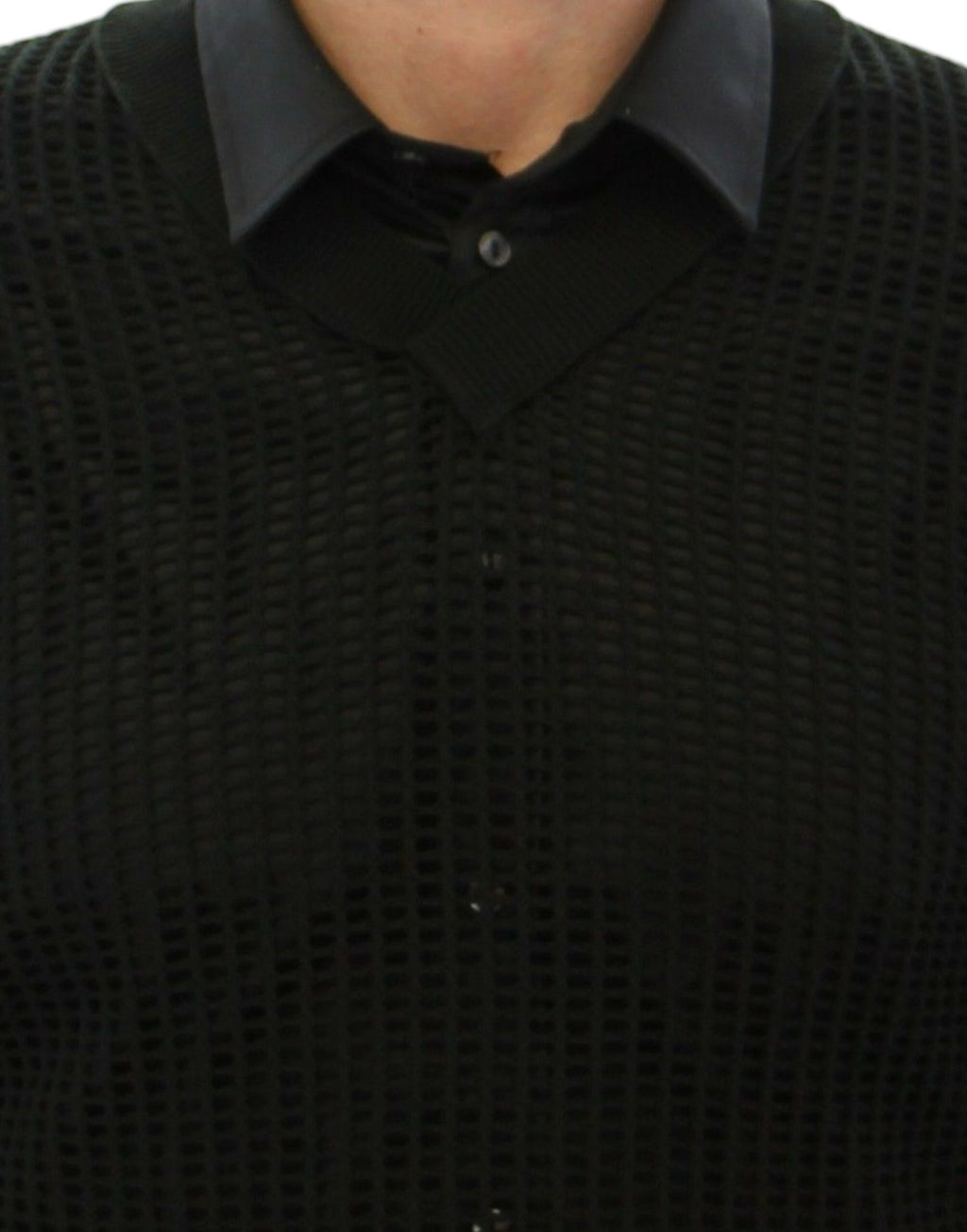Dunkelgrüner Runway Netzpullover