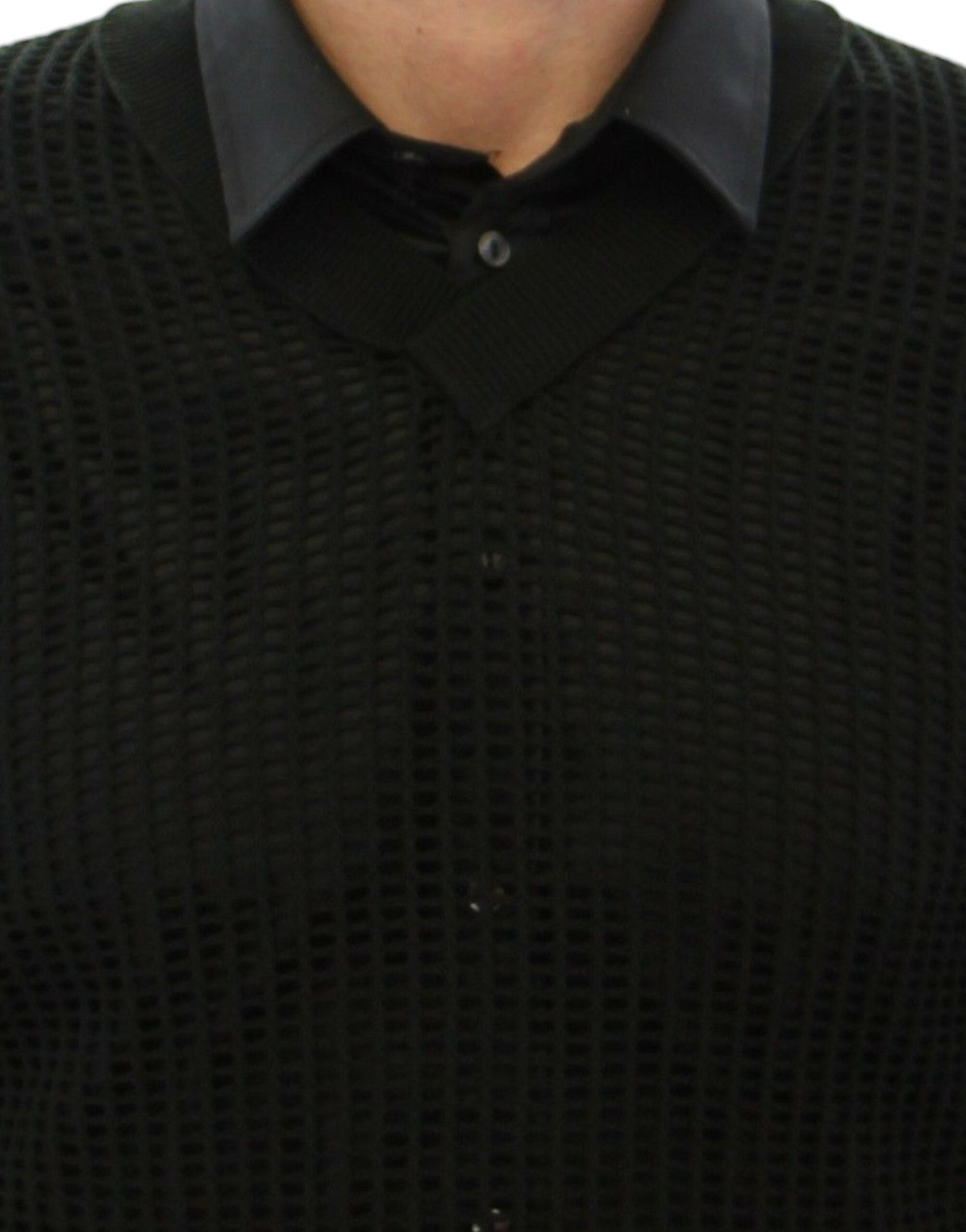 Dunkelgrüner Runway Netzpullover