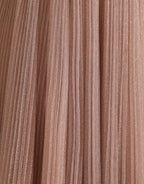 Pink One Shoulder Pleated Lame Tulle Dress