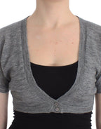 Lingerie Knit Gray Bolero Sweater Cardigan