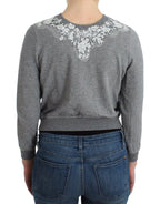 Lingerie Grauer Spitzenpullover Cardigan Top