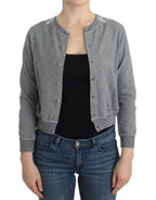 Lingerie Grauer Spitzenpullover Cardigan Top