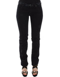Schwarze Slim Jeans Denim-Hose Skinny Stretch
