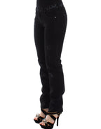 Schwarze Slim Jeans Denim-Hose Skinny Stretch
