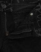 Schwarze Slim Jeans Denim-Hose Skinny Stretch