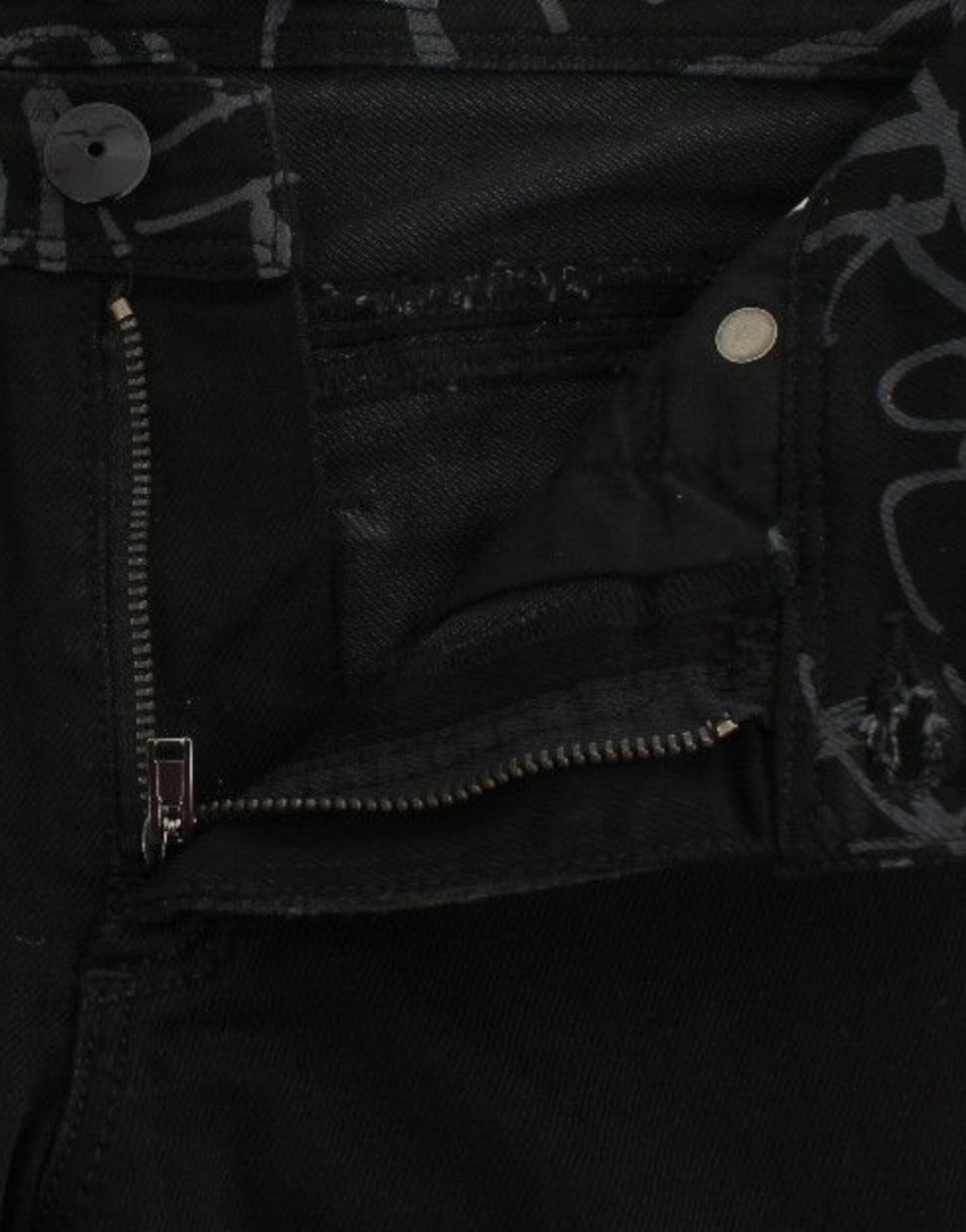 Schwarze Slim Jeans Denim-Hose Skinny Stretch