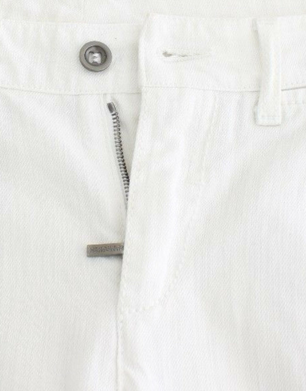 Weiße verkürzte Jeans aus Denim Marken Capri-Hose