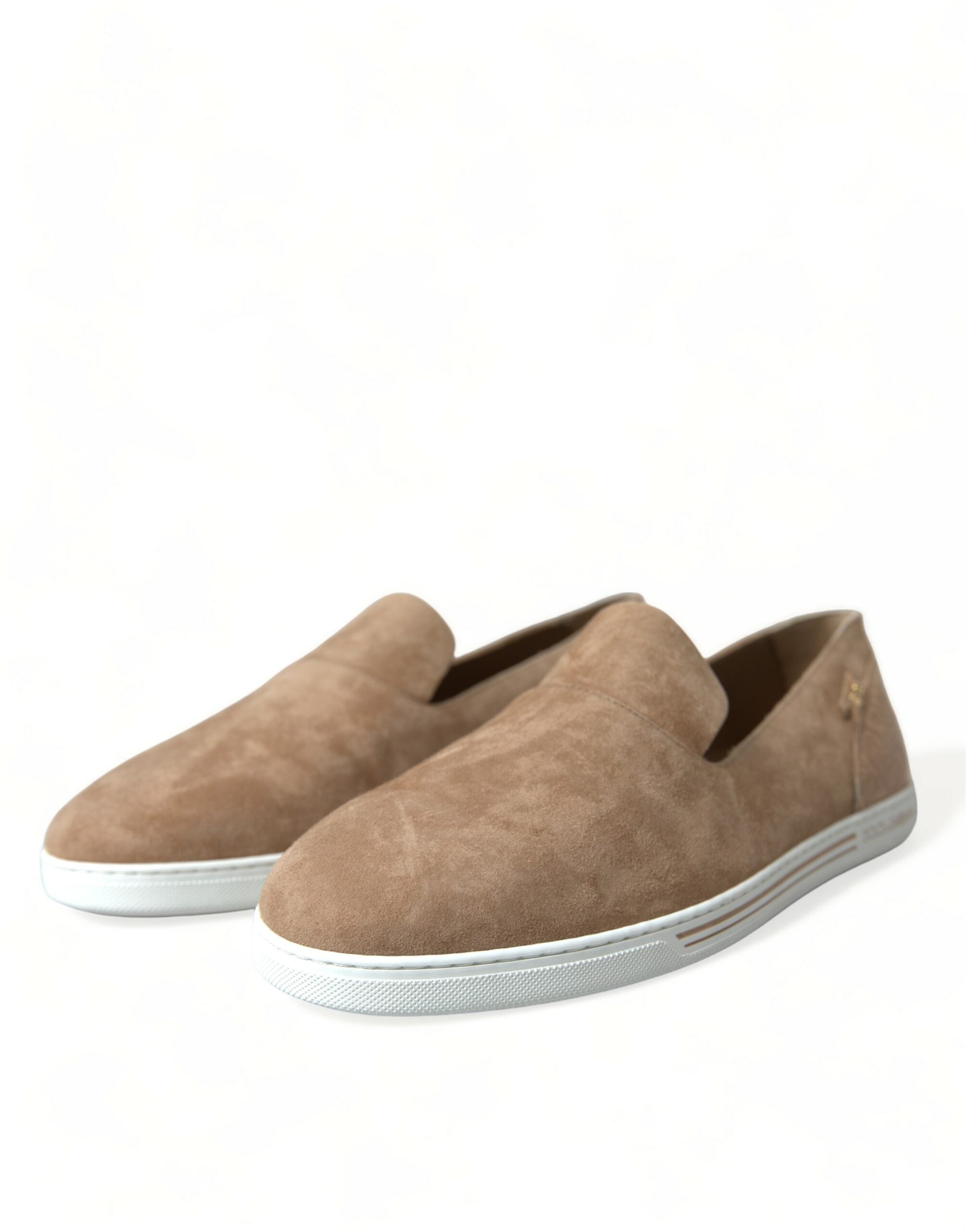 Beige Suede Caiman Men's Loafers Slippers Shoes