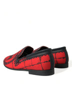 Rot Schwarz Torero Slipper Halbschuhe Herrenschuhe