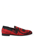 Rot Schwarz Torero Slipper Halbschuhe Herrenschuhe