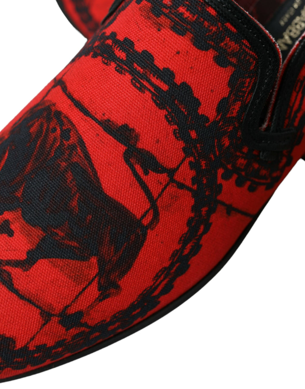 Rot Schwarz Torero Slipper Halbschuhe Herrenschuhe