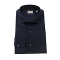 Blue Cotton Men's Slim Shirt