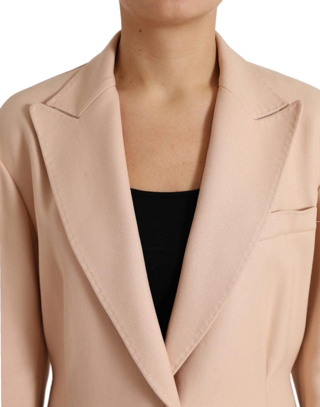 Beige Baumwolle Einreihiger Langer Mantel Jacke