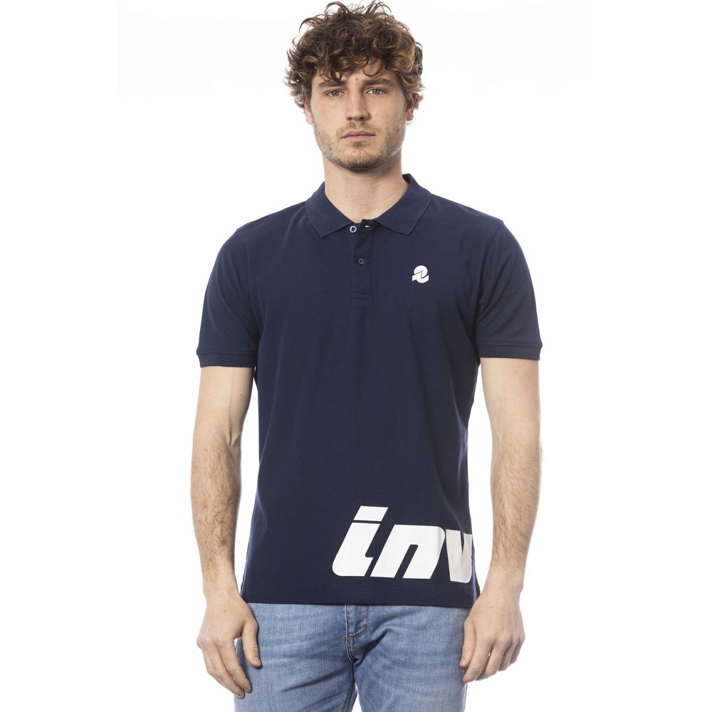 Blaues Herren-Poloshirt aus Baumwolle