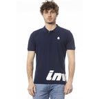 Blaues Herren-Poloshirt aus Baumwolle