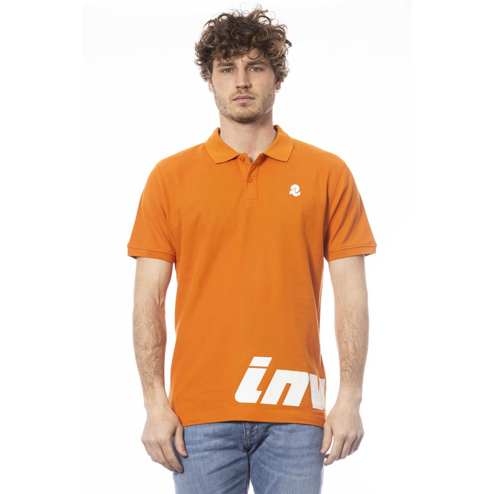 Orangefarbenes Baumwoll-Polohemd für Herren