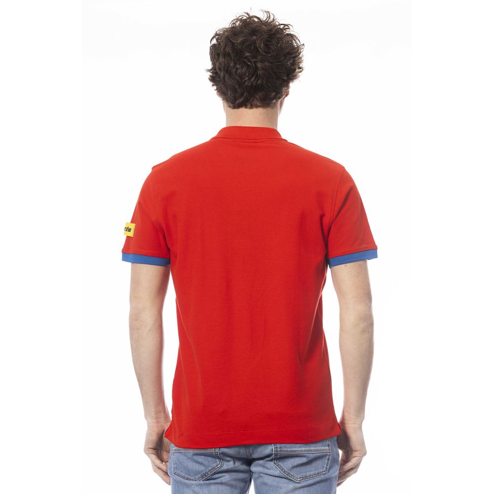 Rotes Herren-Polohemd aus Baumwolle