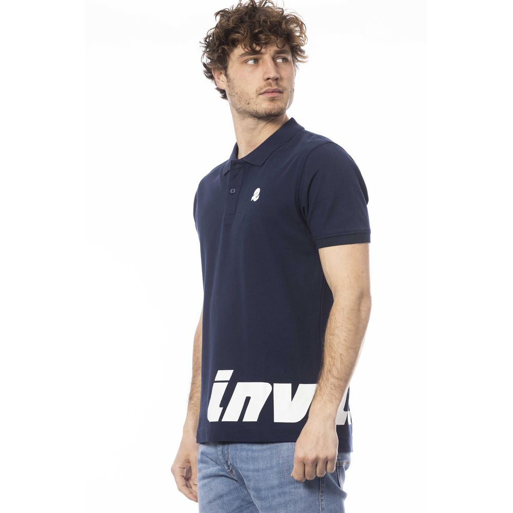 Blaues Herren-Poloshirt aus Baumwolle