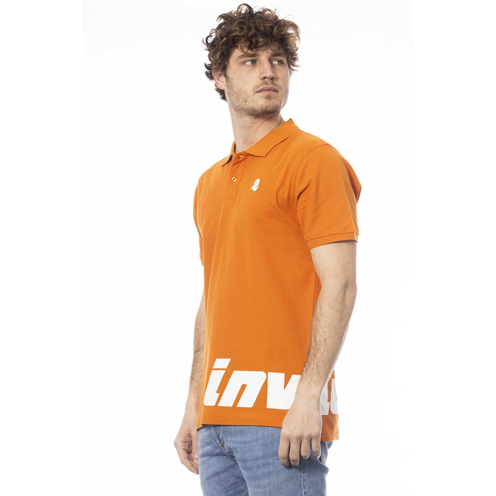 Orangefarbenes Baumwoll-Polohemd für Herren