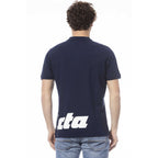Blaues Herren-Poloshirt aus Baumwolle