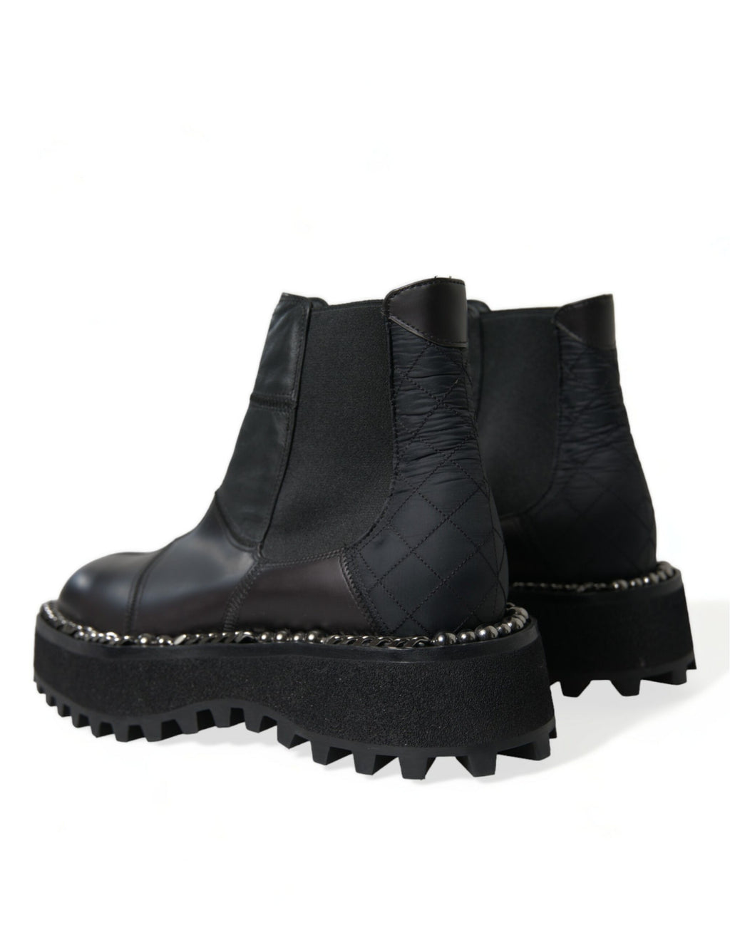 Schwarze Slip-On Chelsea Boots aus Stretch-Leder