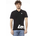 Herren Poloshirt aus schwarzer Baumwolle