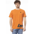 Orangefarbenes Herren-T-Shirt aus Baumwolle